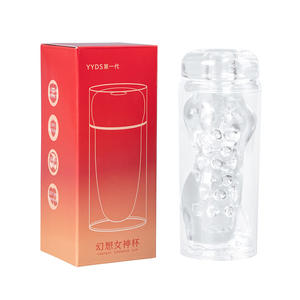 Godess Cup Transparent Crystal White TPE Réaliste Pocket Pussy pour Hommes YAWA TF016 4 Types - Product Image 1
