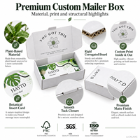Boîtes en carton ondulé personnalisées avec logo, pour bouquets, cadeaux, expéditions botaniques, emballages de livraison, boîtes en papier