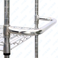 Chariot d'étagère en fil métallique gris à 3 niveaux simple et bricolage Étagère en fil métallique à usage moyen pour supports de stockage de four à micro-ondes