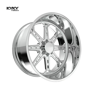 Ruedas Forjadas KYKY Pulidas Nuevas 22x12 24x12 24x14 26x16 28x16 con Tapas Centrales Flotantes Offroad 6x5.5/8x6.5/8x165.1/8x170/8x180 para Camionetas - Product Image 1