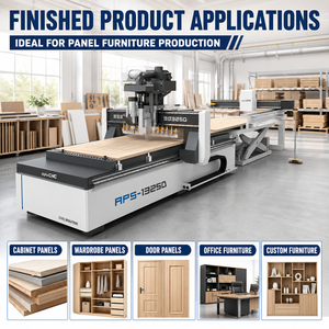 Routeur CNC industriel avec plateforme élévatrice et changeur d'outils linéaire, machine CNC de nesting <span class=keywords><strong>2100</strong></span> x 2800 pour usine de meubles - Product Image 3
