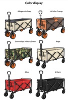 Chariot pliant industriel à quatre roues en acier zingué, chariot de jardin, chariot utilitaire extérieur, outils de shopping – Vente chaude