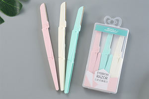 Depilador Facial Coreano <span class=keywords><strong>para</strong></span> Mujer, Desechable, con Mango de Plástico, Depiladora de Cejas, Recortadora y Perfiladora con Cuchilla - Product Image 5