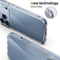 Usine En Gros 2.0mm Épaisseur Quatre Coins Anti-dérapant Téléphone étui pour iphone 17 Promax Super Anti-chute