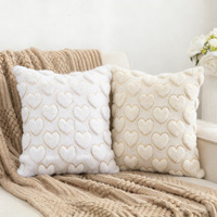 Housse de coussin carrée en peluche confortable, style nordique, pour canapé d'hôtel, chambre à coucher, décoration de chevet