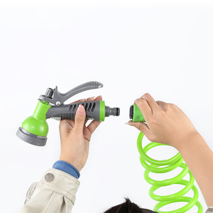 Adjustable 15M Coiled Water <strong>Hose</strong> with ABS Connector and <strong>Rubber</strong> Nozzle - Product Image 3