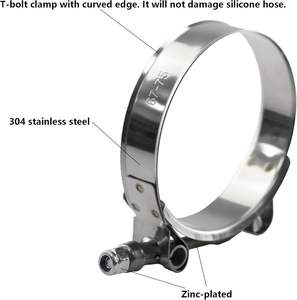 Raccord de tuyau en <span class=keywords><strong>silicone</strong></span> haute performance en forme de U/<span class=keywords><strong>L</strong></span>/T avec collier de serrage en T, OEM/ODM, couleur/taille personnalisée, amélioration des performances - Product Image 2