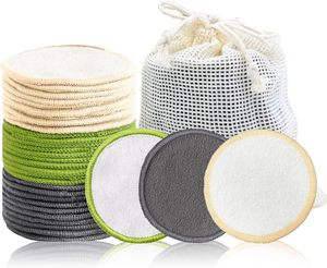 Tampons démaquillants réutilisables - Coton réutilisable en bambou pour le toner, tampons <span class=keywords><strong>lavables</strong></span> écologiques pour tous les types de peau - Product Image 1