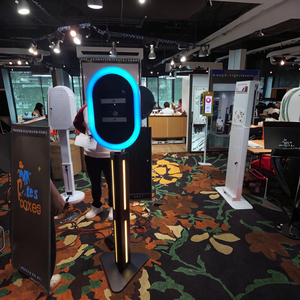 2024 kỹ thuật số Selfie 10.2 12.1inch LCD đứng Shell Roaming Pro xoay hình bầu dục iPad Photo Booth máy với vòng ánh sáng máy in - Product Image 1