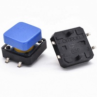 Bouton tactile étanche avec capuchon tactile, série Micro Button Tact Switch de Chine, 12x12x7,3 mm