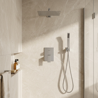 Mitigeur de bain en laiton pour salle de bains, avec pomme de douche de pluie plafonnier, ensemble de mélangeur de douche encastré