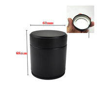 Boîte en métal ronde de 30g pour poudre de matcha, vente en gros d'usine, étiquette privée, qualité alimentaire, hermétique, argent/noir