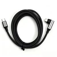 Kabel USB-C Pengisian Cepat 100W PD dengan Konektor Paduan Tembaga Aluminium, Mendukung Transfer Data, Desain Kepala Bengkok untuk MacBook dan Tablet