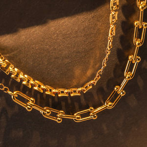 Gelang Rantai Cuban Berkualitas Tinggi Tahan Air Lapis Emas 18K PVD Baja Tahan Karat Perhiasan Wanita Hadiah - Product Image 4