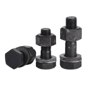 Hexagonal Bolts Grade 10.9 High Strength Steel Structure Fasteners With Nuts For Construction Industry - Product Image 1