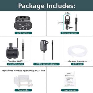 Hygger Mini système de remplissage automatique Intelligent avec support magnétique contrôleur ATO pompe à eau fournitures jusqu'à <span class=keywords><strong>60</strong></span> gallons <span class=keywords><strong>Aquarium</strong></span> - Product Image 2