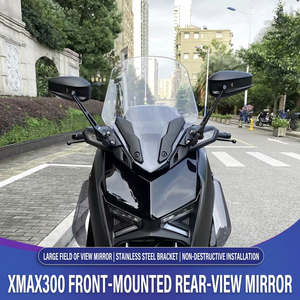 Compatible con Yamaha XMAX 2023-2024 – Espejos Retrovisores Delanteros Mejorados, Soporte de Espejo Montado en la Parte Delantera AOS4 con Espejos Grandes - Product Image 2