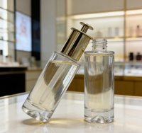 Flacons cosmétiques de luxe en verre ambré avec pompe dorée – Vente directe usine – Fournisseur de flacons pompe en verre ambré grande capacité