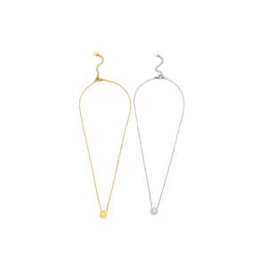 Collar de Acero Inoxidable con Colgante de Letra O de 1 cm, Cadena de un Solo Lado, Joyería de Moda - Product Image 1