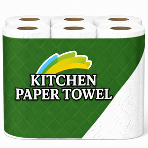 Rouleaux de <span class=keywords><strong>papier</strong></span> essuie-tout de cuisine en pâte de bois vierge 2 plis, vente en gros, OEM, marque privée - Product Image 1