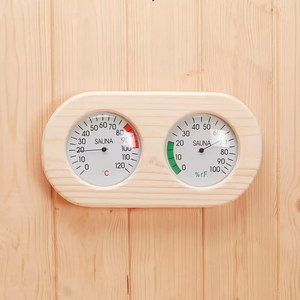 Thiết Bị Phòng Xông Hơi Hồ Bơi Phụ KiệN Phòng Xông Hơi Khô Ướt Máy Đo Nhiệt Độ Và Độ Ẩm Nhiệt Kế Nhà Máy Bằng Gỗ - Product Image 3