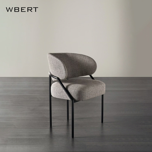 Wbert เก้าอี้เท้าแขนทำจากไม้คุณภาพสูงน้ำหนักเบาหรูหราออกแบบสไตล์อิตาลีให้ทันสมัยมีพนักพิงหลังนุ่มสำหรับรับประทานอาหารในโรงแรมพักผ่อนระดับไฮเอนด์ - Product Image 4