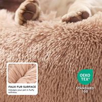 Lit pour chien personnalisé apaisant, grande taille, forme de beignet, lavable, antidérapant, lit pour chat, peluche moelleuse, fausse fourrure, lit pour animaux de compagnie écologique, classiques