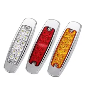 12PCS LED DC10-30V Truk Sisi Lampu Trailer Sisi Marker Lampu Berhenti Lampu untuk Truk dan Bus dengan Menggunakan