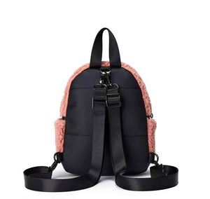 Spring New Lambskin <b>Backpack</b> Women Couple Lambswool Daypack Bag Girls Fur <b>Backpack</b> - Product Image 2