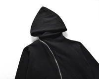 Sweat à capuche personnalisé pour hommes en éponge française unie en gros bonne qualité 400gsm unisexe 100% coton sweat à capuche zippé intégral pour hommes