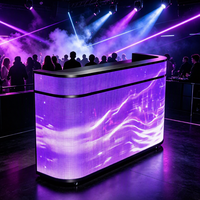 Console DJ portable flexible personnalisée P2.5, écran d'affichage numérique LED pour la publicité, la réception, la musique, la scène, les événements