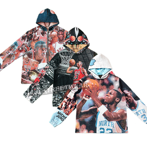 Sudaderas con Capucha Personalizadas con Diseño de Tapicería, Ropa Urbana de Baloncesto para Hombre, Fabricante de Ropa de Tallas Grandes, Sudaderas con Capucha Forradas de Satén - Product Image 4