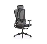 Chaise de bureau ergonomique à dossier haut en maille, avec appui-tête et accoudoirs réglables, pivotante et réglable en hauteur, vente en gros pour le bureau à domicile