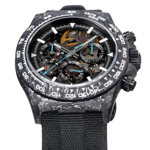 Offre spéciale - <span class=keywords><strong>Montre</strong></span> mécanique automatique pour homme - Série 4130 - Boîtier en fibre de carbone noire - Minuterie multi-cadrans - <span class=keywords><strong>Montre</strong></span> de sport décontractée - Product Image 2