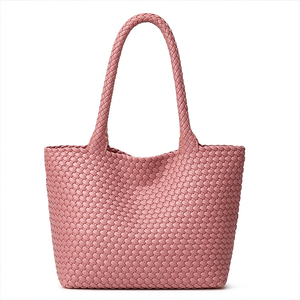 Wholesale Fashion <b>Woven</b> Water Resistant Zipper Closure <b>Straw</b> Handbag Trend Large Capacity Casual Lady Shoulder Tote <b>Bags</b> Women - Product Image 1