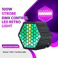 Projecteur de scène rétro professionnel 100W LED blanc CRI 90 avec contrôle par pixel DMX512 RDM IP33, lumière stroboscopique vintage pour studio et club