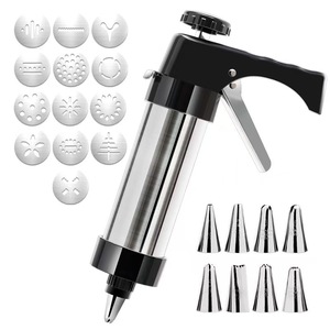 Stainless Steel <b>Cookie</b> Press 13 Slices Black Model Eco Friendly Baking <b>Tool</b> Household Kitchen Mold - Product Image 2