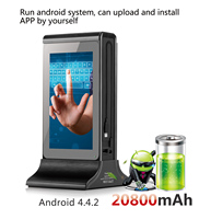 Nouveau Restaurant bureau table Lcd écran tactile numérique publicité lecteur Menu batterie externe barre Portable chargeur de téléphone portable