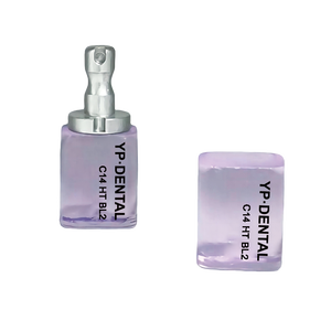 Bloques de Cerámica de Disilicato de Litio Dental C14 HT Ámbar, <span class=keywords><strong>CAD</strong></span> <span class=keywords><strong>CAM</strong></span> para Carillas - Product Image 2