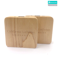 Batterie externe portable en bois avec logo personnalisé Alimentation mobile en bois bambou noyer Batterie li-polymère