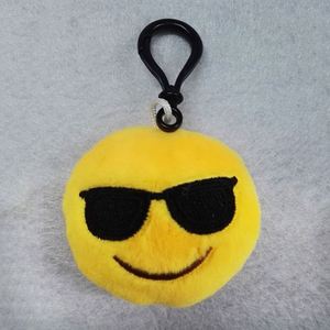 Factory Wholesale Plush Emotion Keychain Mini <b>Cute</b> Emojis <b>Keyring</b> 6cm Cotton Pillows Kids Party Supplies Favor Emotion Key Chain - Product Image 6