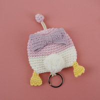 Nouveau sac à clés de dessin animé tissé à la main sac de Protection de clé au crochet animal mignon
