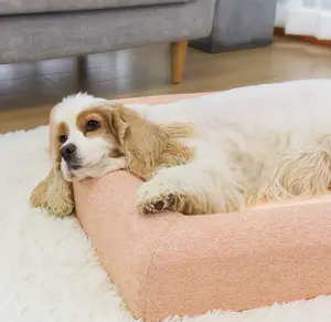 튼튼한 방수 강선과 이동할 수 있는 빨 수 있는 덮개를 가진 정형외과 거품 큰 애완 동물 소파 개 침대