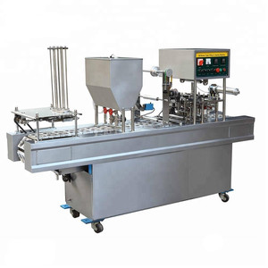 automatic cup sealing machine with food filling packing liquid