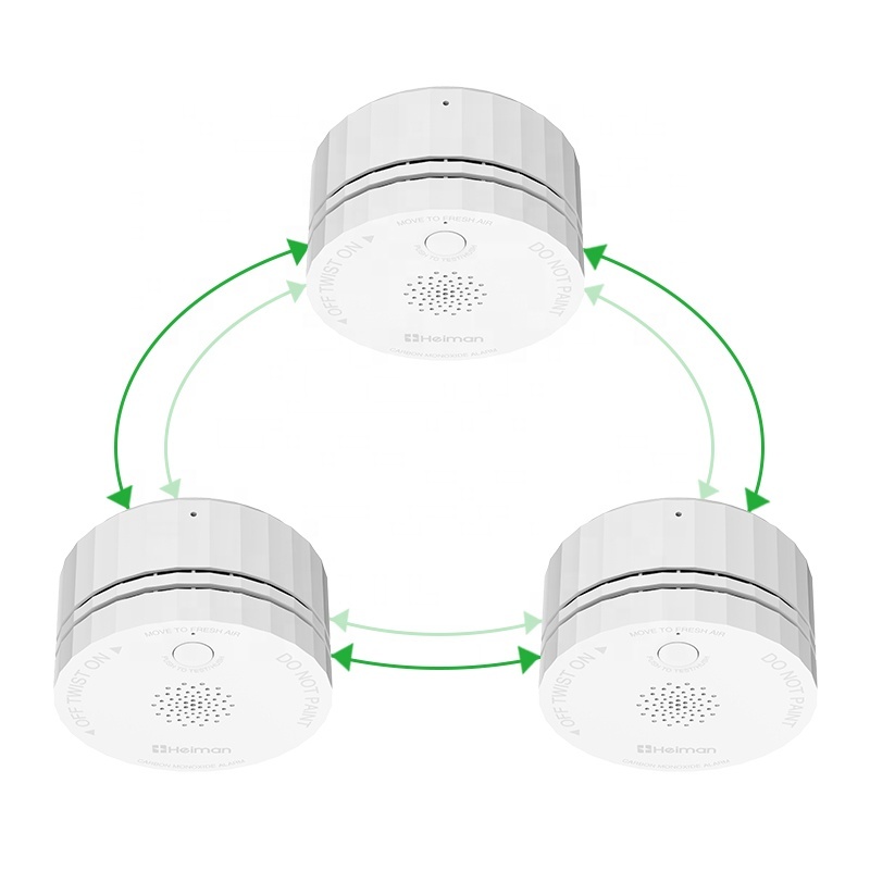 Heiman Home RF Interlinked Carbon Monoxide CO Alarm Detector UL2034 Executive Standard for Home Security