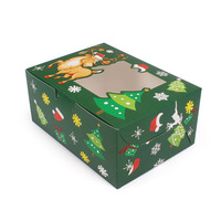 Boîtes directes d'usine boîtes à gâteaux de couleur personnalisées colorées en gros boîtes de papier de Noël personnalisées en ligne