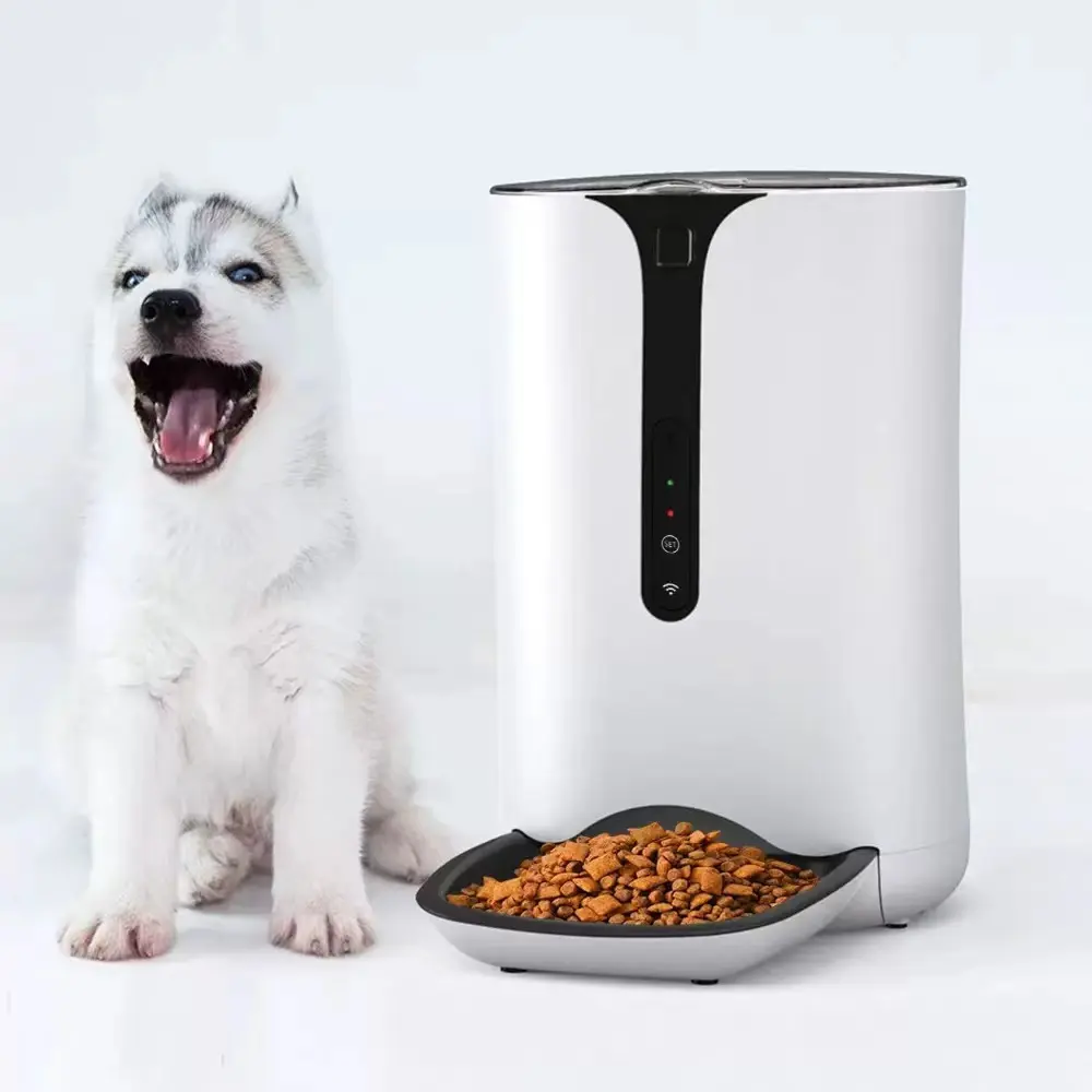 Akıllı besleyici 6L elektrikli otomatik pet gıda depolama dağıtıcı kedi köpek besleyici ile evcil hayvan için zamanlayıcı programlanabilir