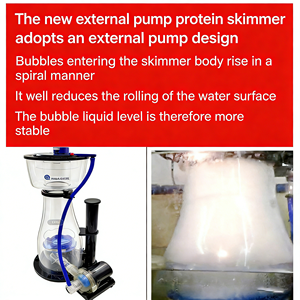 مقشدة بروتين داخلية AQUA <span class=keywords><strong>EXCEL</strong></span> DF130/160/180/200/230/300 مع مضخة تيار مستمر خارجية ذات تردد متغير لأحواض الشعاب المرجانية البحرية - Product Image 4