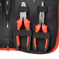 Kit d'outils portables 18 pièces – Ensemble d'outils à main polyvalent pour l'assemblage domestique, l'inspection électrique et la rénovation