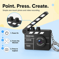Cámara Mini Estilo Clapper Board C9 de Venta al Por Mayor Directa de Fábrica con HD 1080P y Filtros Creativos para Niños, Regalo Temático de Fotografía